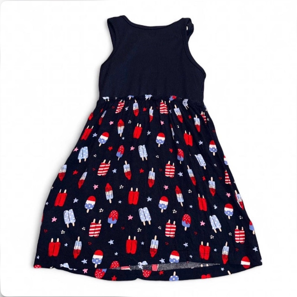 wonder nation Navy Sleeveless Popsicle Print Dress with Red & White Accents - Picture 4 of 4